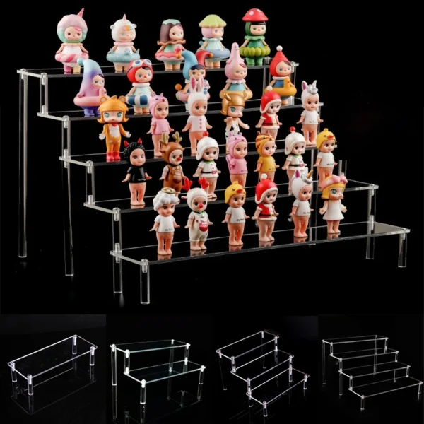 1-5 Layer Acrylic Display Risers,Clear Shelf Cupcake Display Stand for Food Desserts Perfume Organizer Funko POP Collections - Image 4