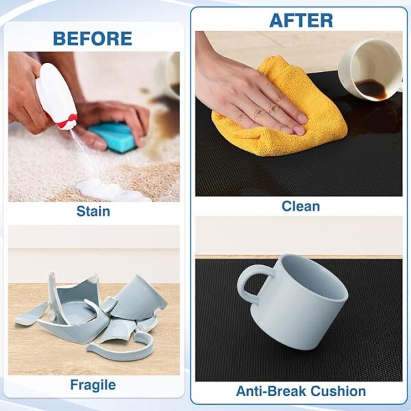 Kitchen Mats, Kitchen Rugs, Cushioned Anti Fatigue Kitchen Mats for Floor, Non-Slip Standing Desk Mat, Waterproof Kitchen Rugs - Image 5