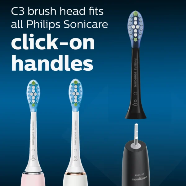 Philips Sonicare Premium Plaque Control Replacement Toothbrush Heads, HX9042/95, Brushsync Technology, Black 2-pk - Image 4