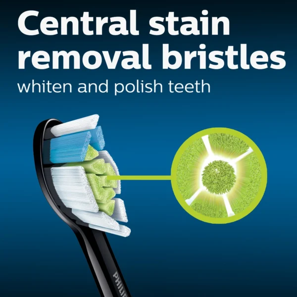 Philips Sonicare Diamondclean Replacement Toothbrush Heads, HX6064/95, Brushsync™ Technology, Black 4-pk - Image 2