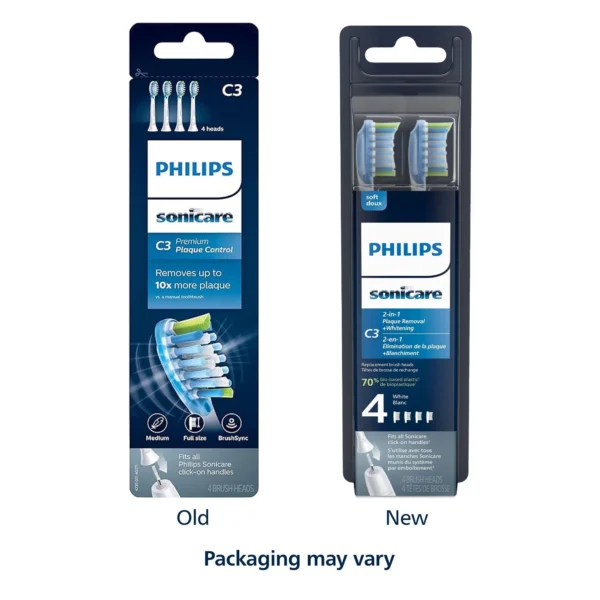 Philips Sonicare C3 Premium Plaque Control Replacement Toothbrush Heads, HX9044/65, White, 4-Pack - Image 2