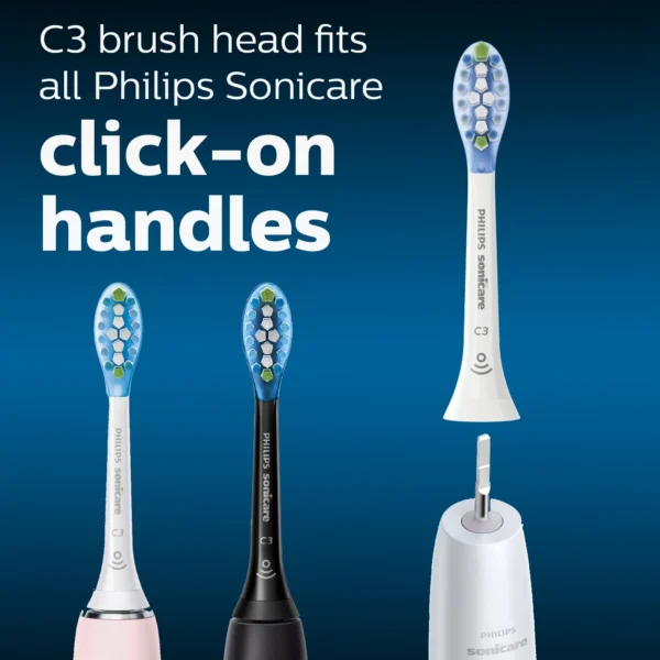 Philips Sonicare C3 Premium Plaque Control Replacement Toothbrush Heads, HX9044/65, White, 4-Pack - Image 5