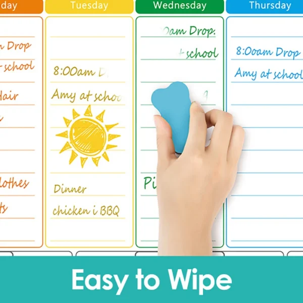A3 Size Magnetic Monthly Weekly Planner Dry Erase Whiteboard Calendar Table Blackboard Fridge Sticker Message Board Menu - Image 5