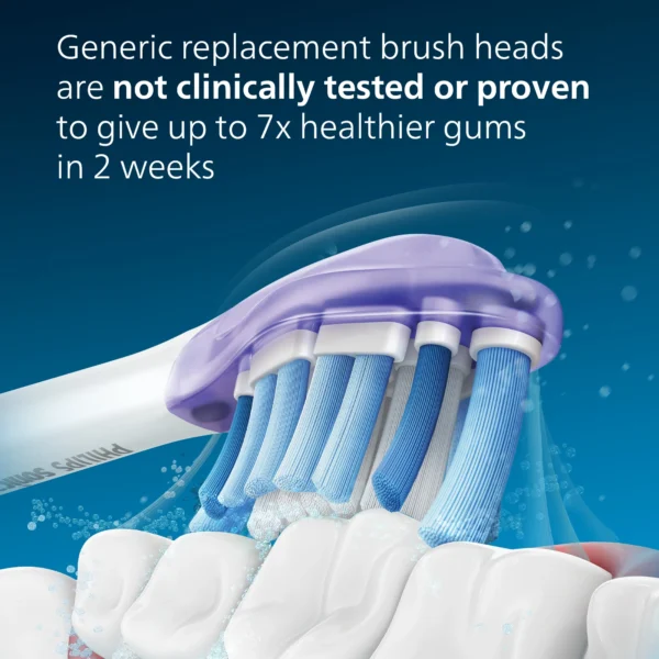 Philips Sonicare 2-In-1 Plaque Removal + Gum Care (G3) Replacement Toothbrush Heads, HX9054/95, Brushsync Technology, Black 4-pk - Image 6