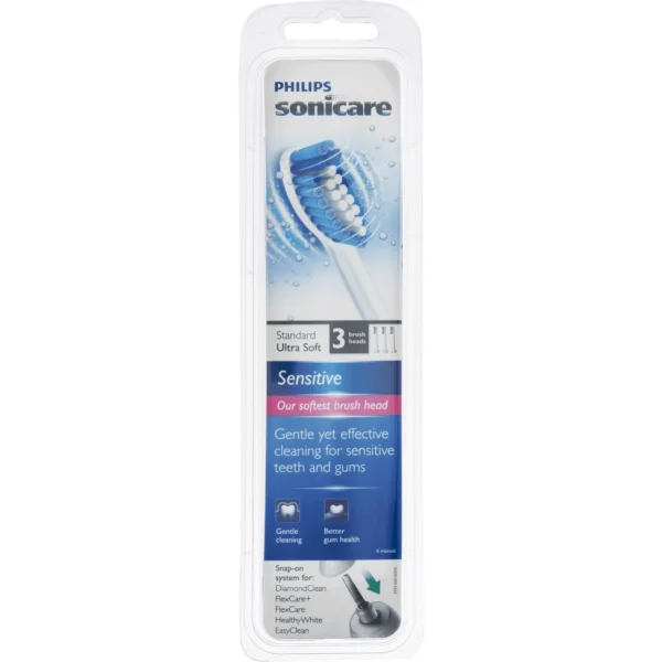 Philips Sonicare Sensitive Replacement Toothbrush Heads For Sensitive Teeth, HX6053/64, 3-pk - Image 3