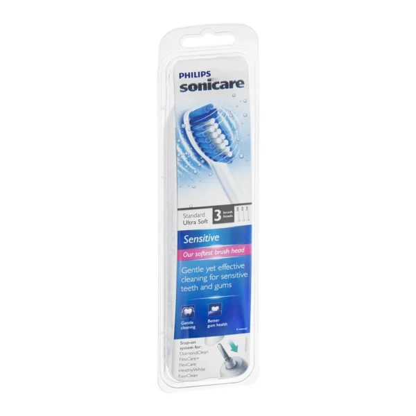 Philips Sonicare Sensitive Replacement Toothbrush Heads For Sensitive Teeth, HX6053/64, 3-pk - Image 6