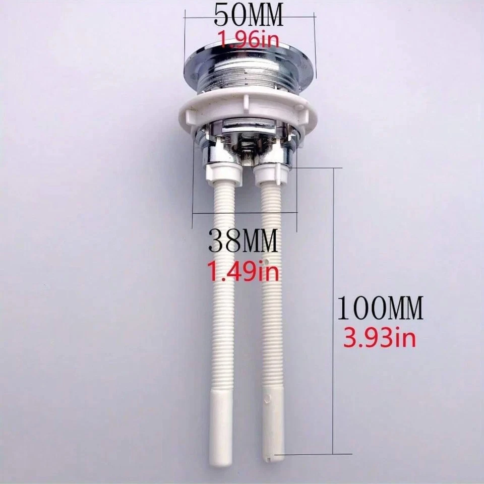 38mm Replacement Dual Flush Push Button – Universal Toilet Cistern Water Saving - Image 3