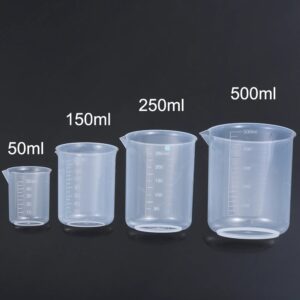 100ml 250ml 500ml 1000ml Clear Plastic Measuring Cup Jug Pour Spout Kitchen Tool