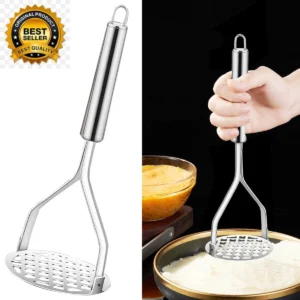 Stainless Steel Potato Masher – Professional Vegetable Press, Thick & Durable Kitchen Tool