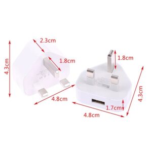 Universal UK Plug 3-Pin Wall Charger Adapter with USB Port(s)