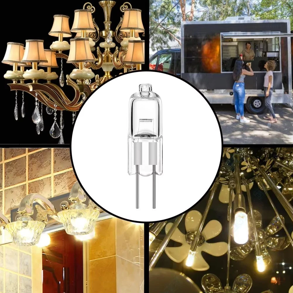 10Pcs G4 Halogen Light Bulbs 10W 20W 12V 2 Pin Two Prong with Prongs Small Mini - Image 3