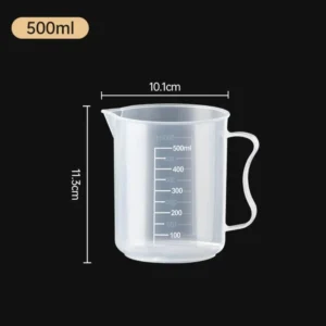 100ml 250ml 500ml 1000ml Clear Plastic Measuring Cup Jug Pour Spout Kitchen Tool