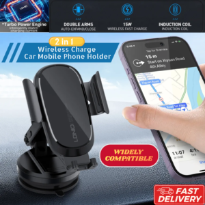 15W Wireless Fast Charge Car Mobile Phone Holder Universal Windscreen Dashboard