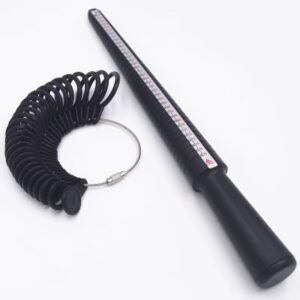 Jewelry Ring Sizer Tool Set, Mandrel Stick and Finger Gauge Measuring Kit