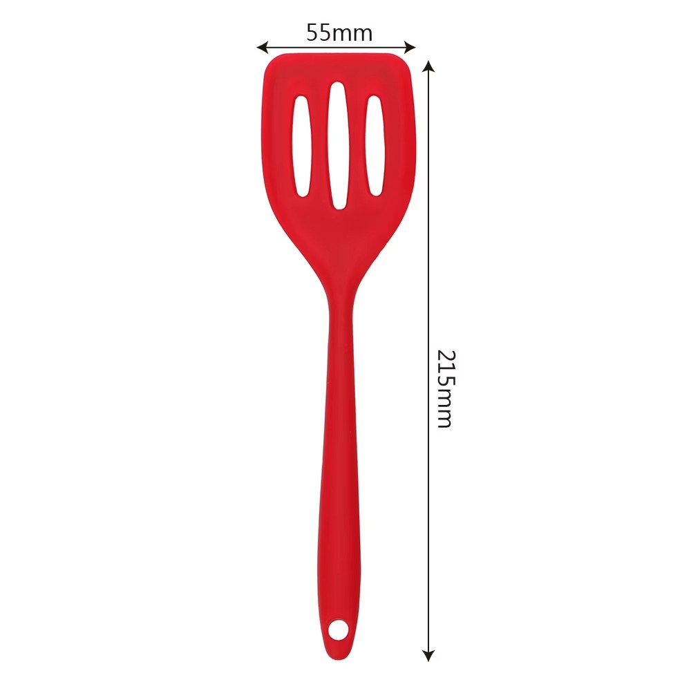 Silicone Slotted Spatula Turner for Frying Eggs Fish Pancakes Kitchen Cooking Tools - Image 3