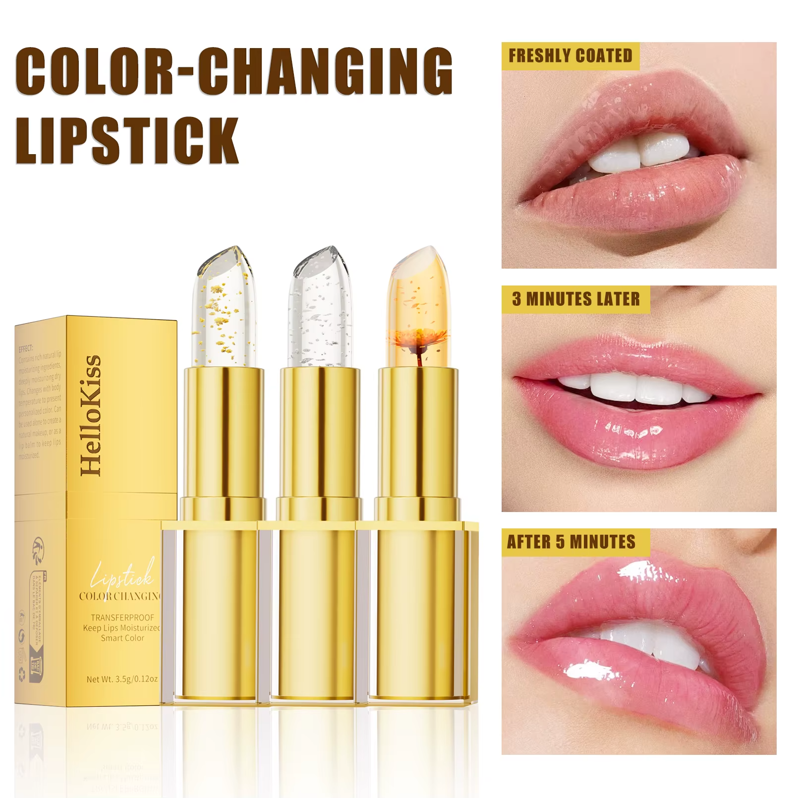 Fenvio Lipstick,Colour Changing Lipstick Fenvio PH Adjusting Lipsticks - Image 5